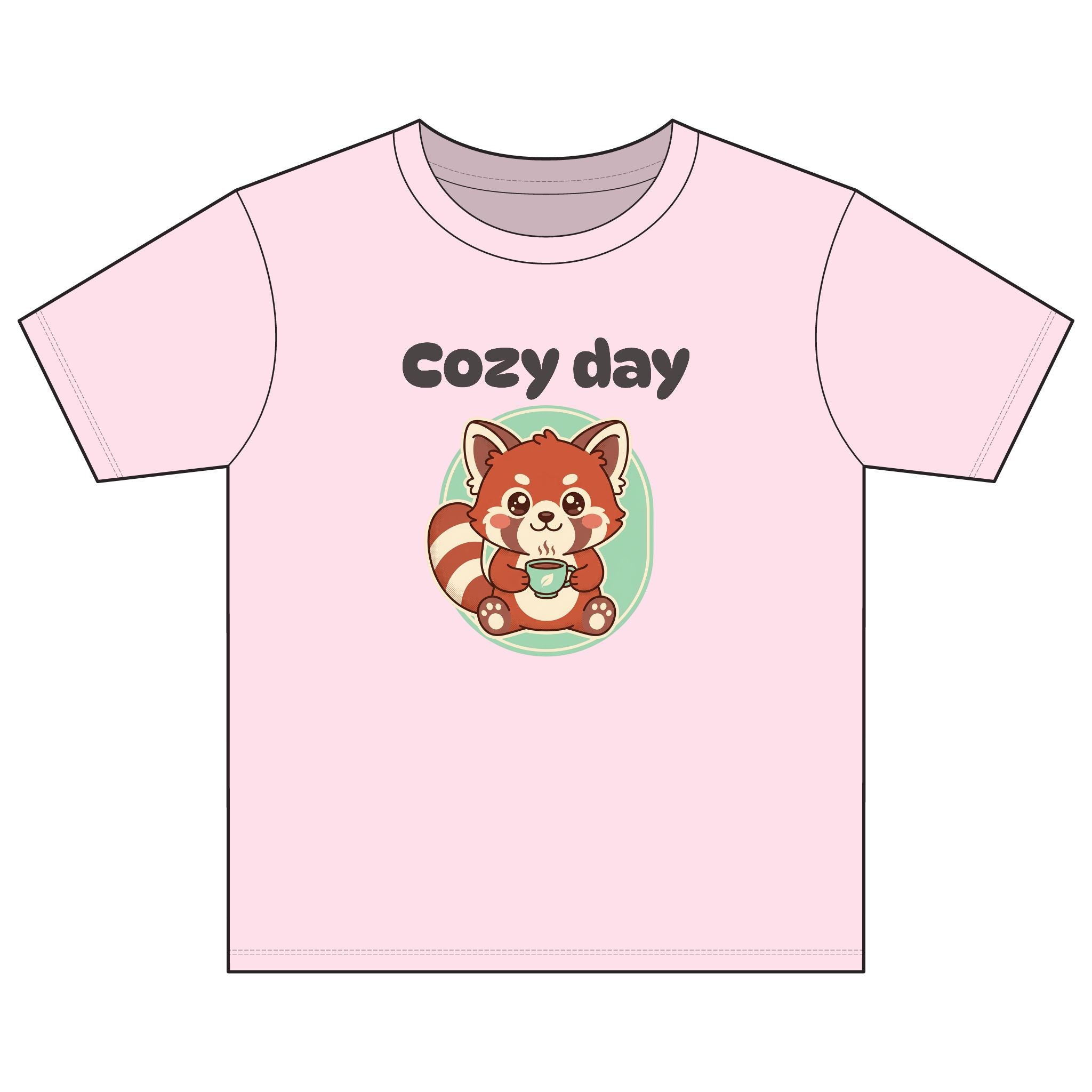 Cozy Day Red Panda Youth Tee — Cute Kids Graphic T-Shirt