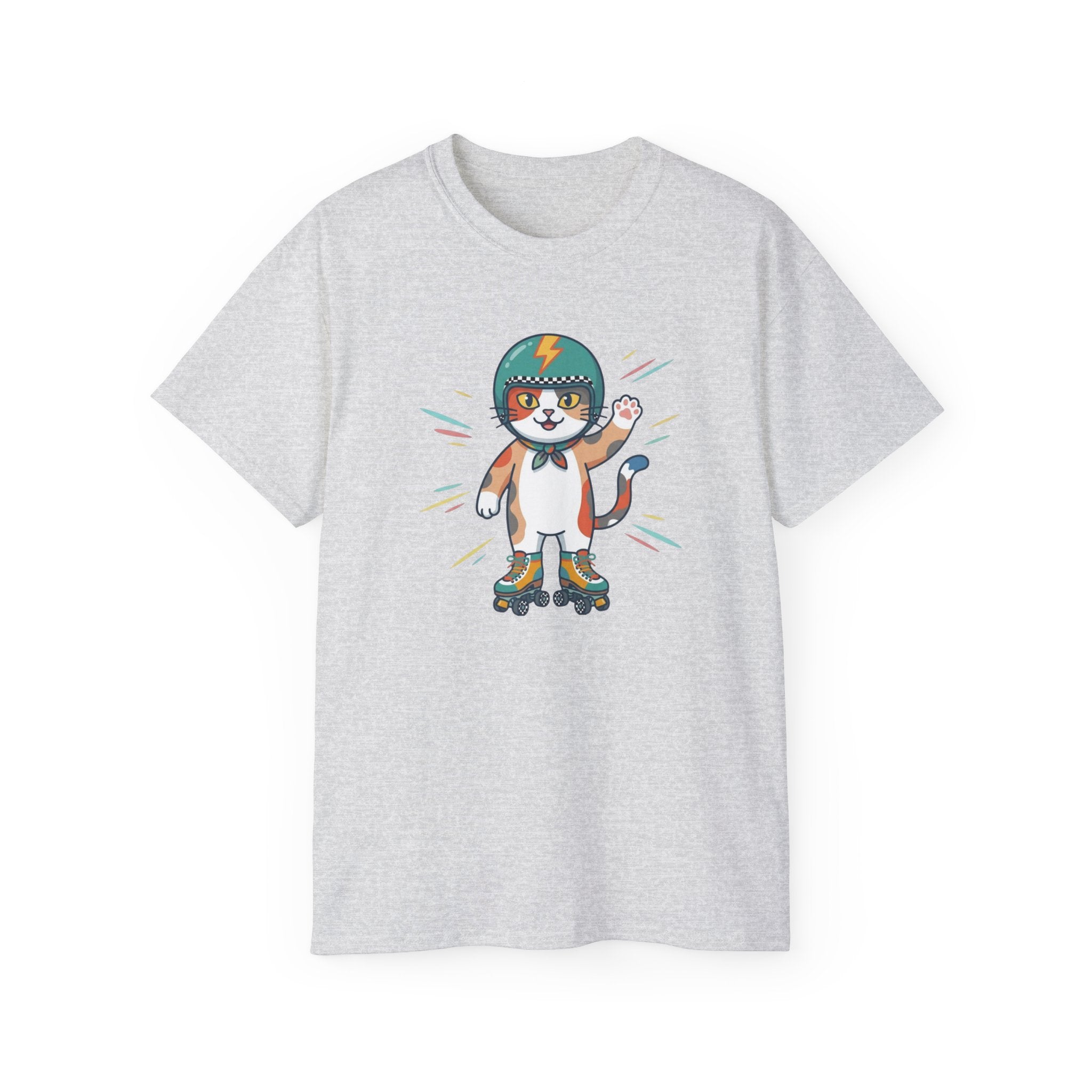 Skate Mode Graphic Tee | Relaxed Oversized Skater Cat Shirt