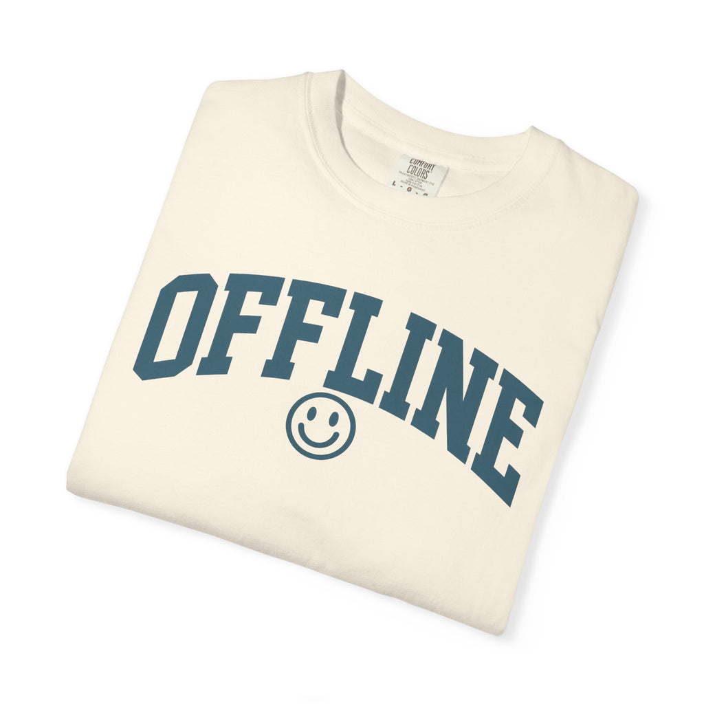 Offline Smile T-Shirt — Vintage Collegiate Graphic Tee
