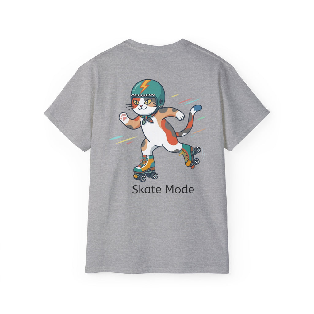 Skate Mode Graphic Tee | Relaxed Oversized Skater Cat Shirt