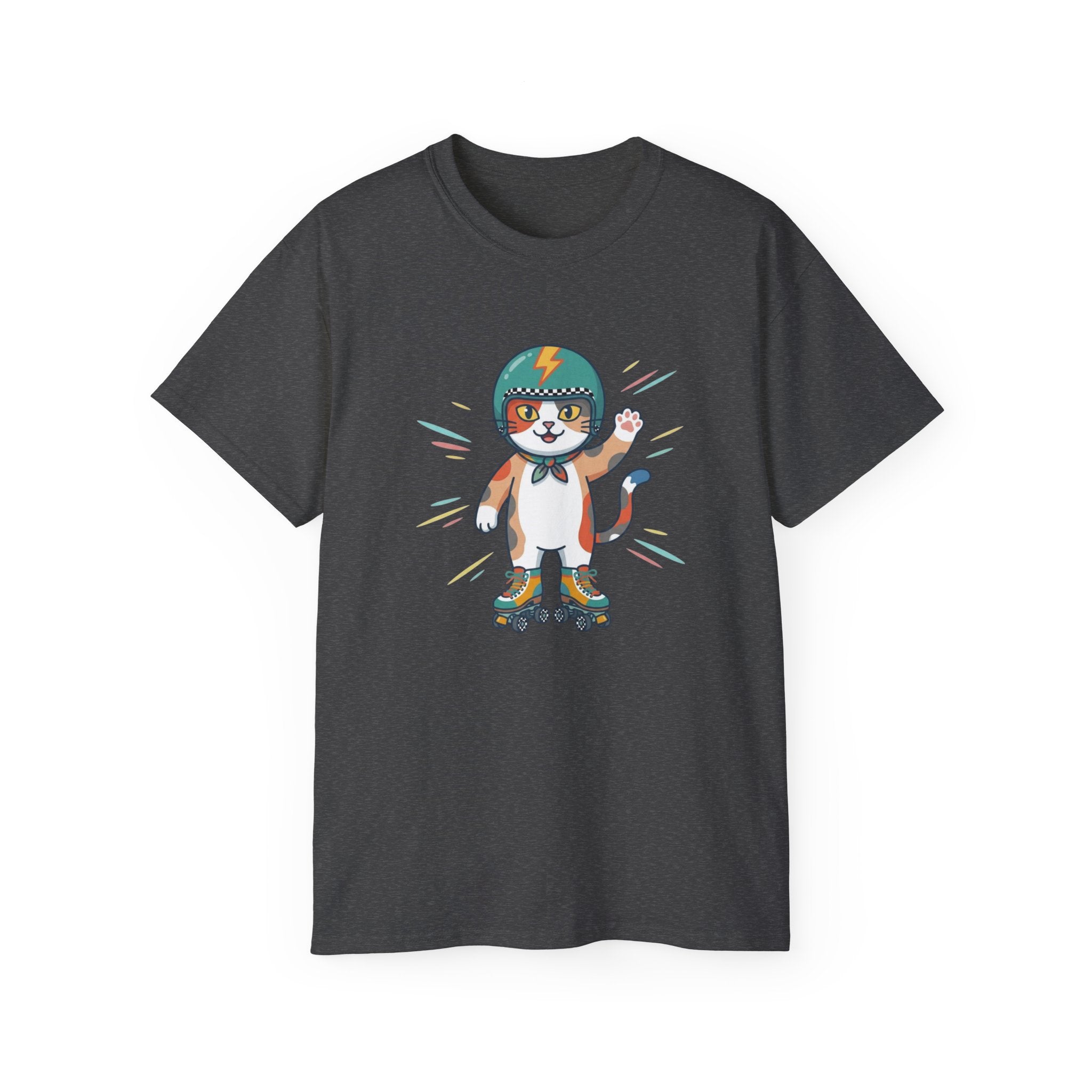 Skate Mode Graphic Tee | Relaxed Oversized Skater Cat Shirt