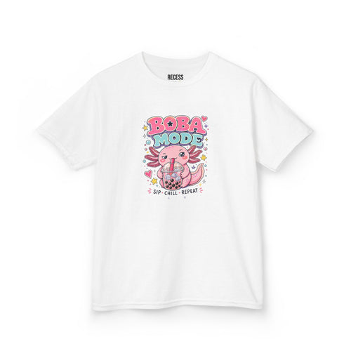 Boba Mode Axolotl Tee — Sip · Chill · Repeat
