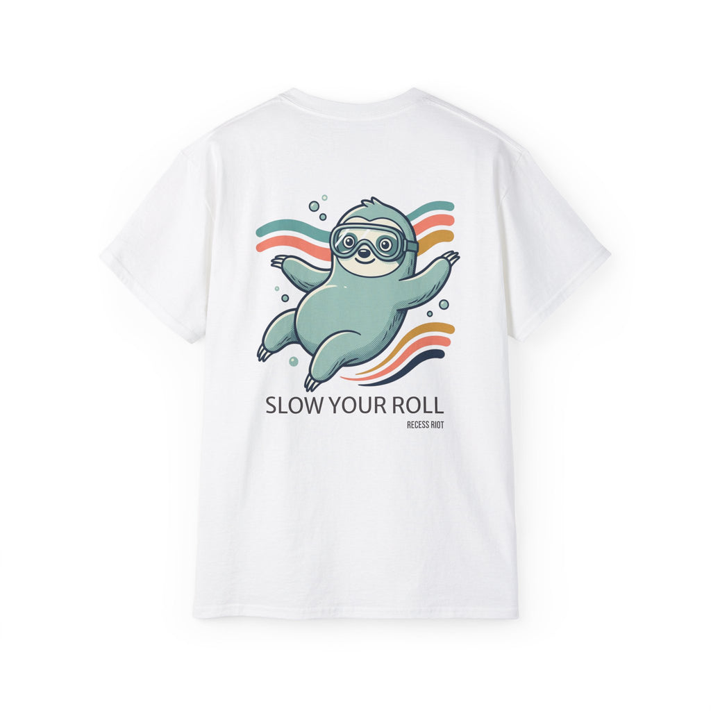 Slow Your Roll Sloth Graphic Tee | Relaxed Oversized Unisex Shirt