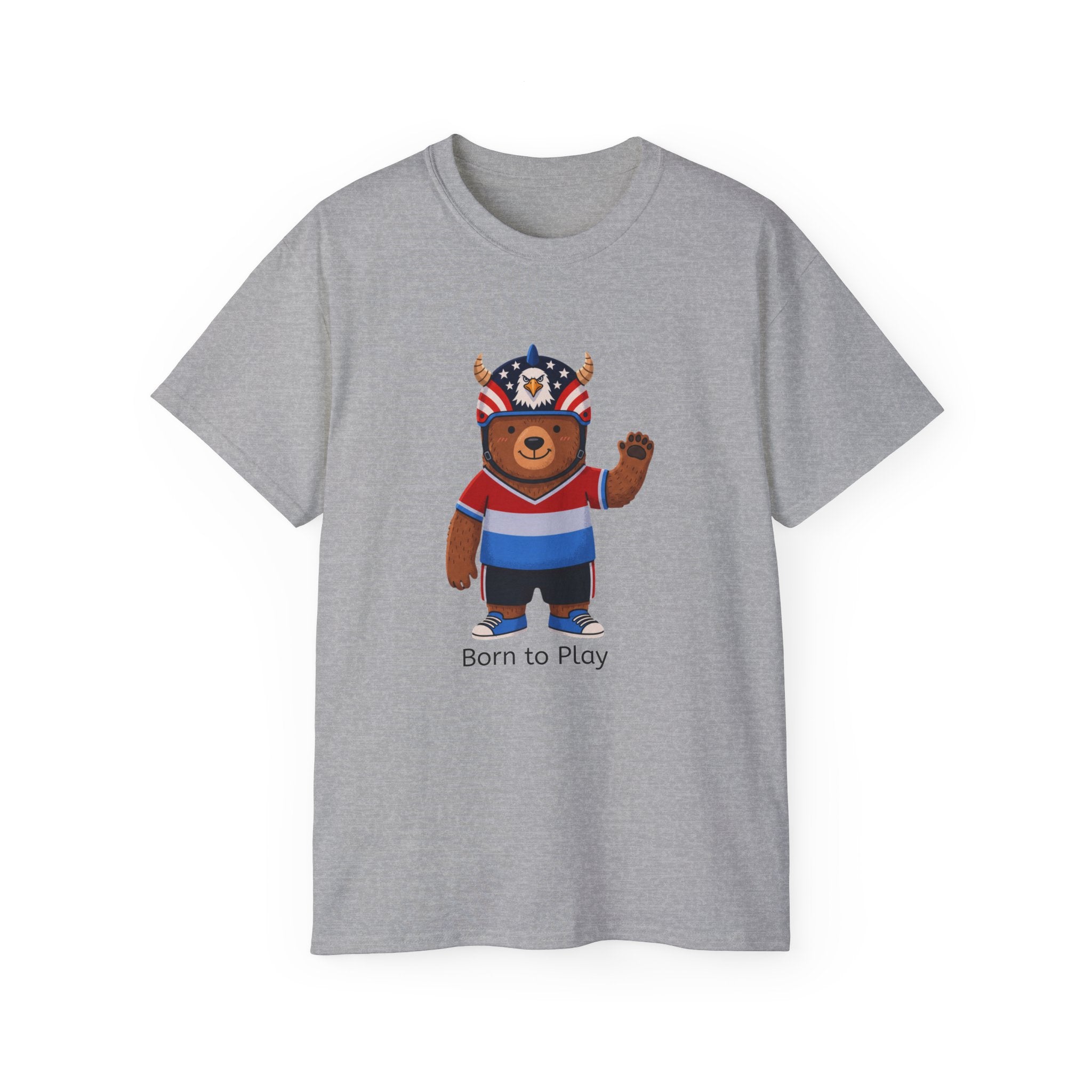 Play Free Graphic Tee | Oversized Americana Bear Shirt