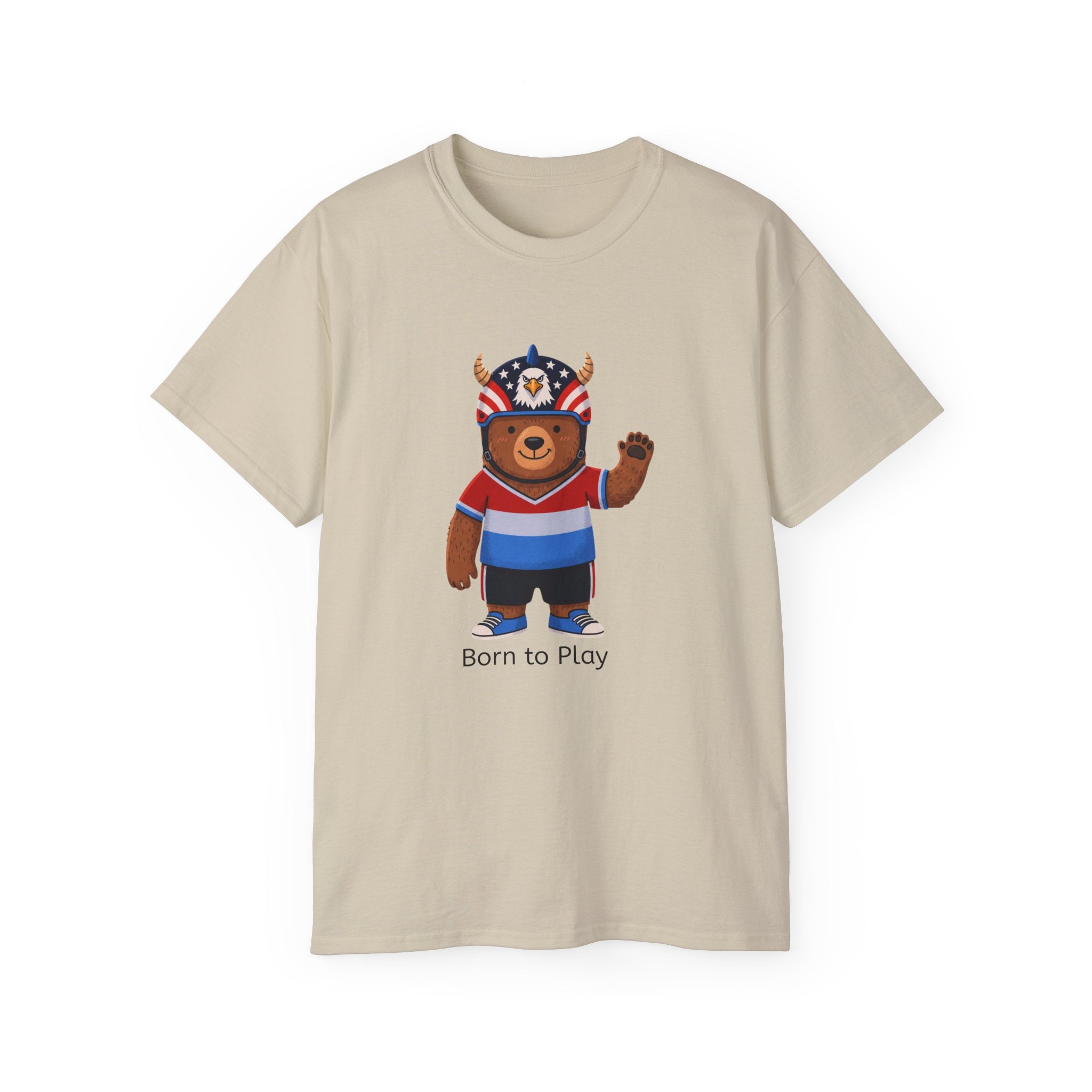 Play Free Graphic Tee | Oversized Americana Bear Shirt